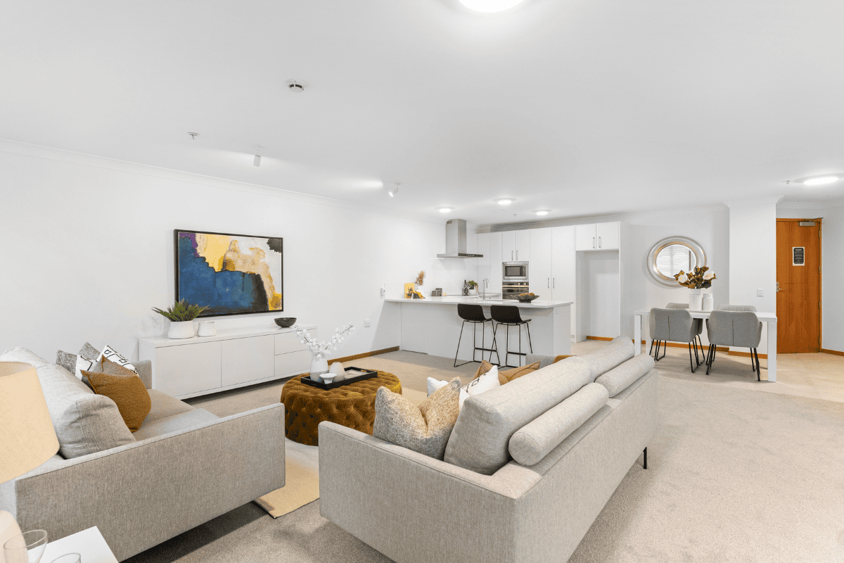 Fairview lifestyle village two bedroom apartment lounge to kitchen copy